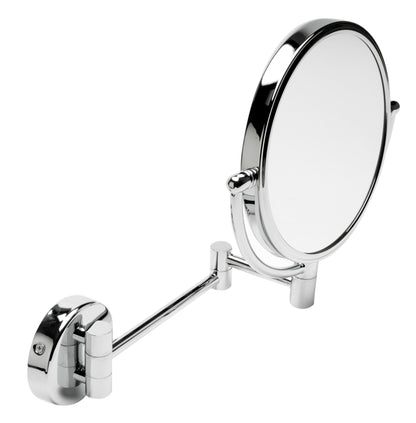 ALFI brand ABM8WR 8" Round Wall Mounted 5x Magnify Cosmetic Mirror