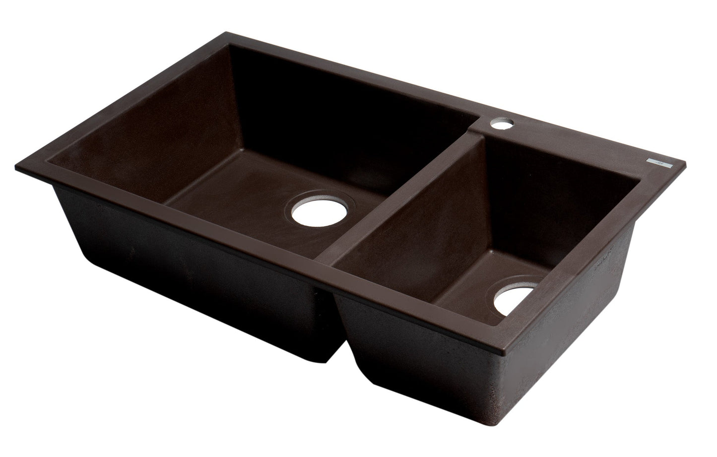 ALFI brand AB3319DI 34" Double Bowl Drop In Granite Composite Kitchen Sink
