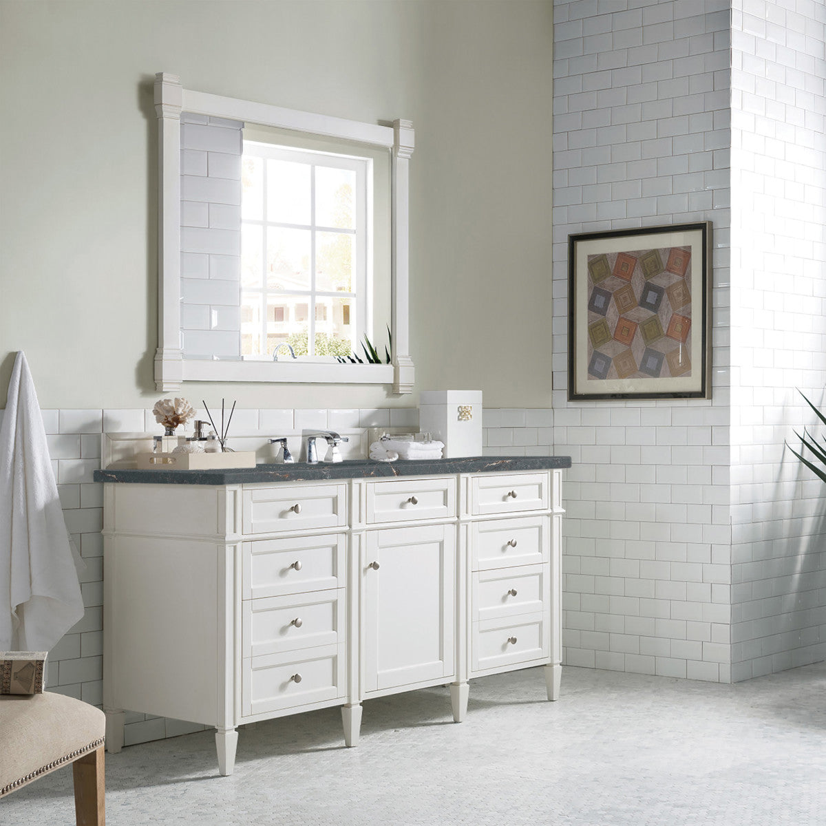 Brittany 60" Single Vanity in Bright White