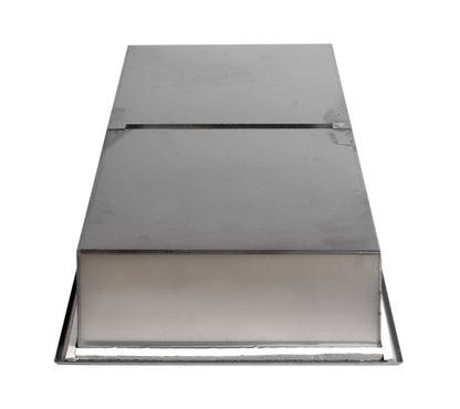 ALFI brand ABNP1224 12" x 24" Stainless Steel Vertical Double Shelf Shower Niche