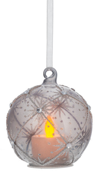 Snowflake Glow Candle Ornament