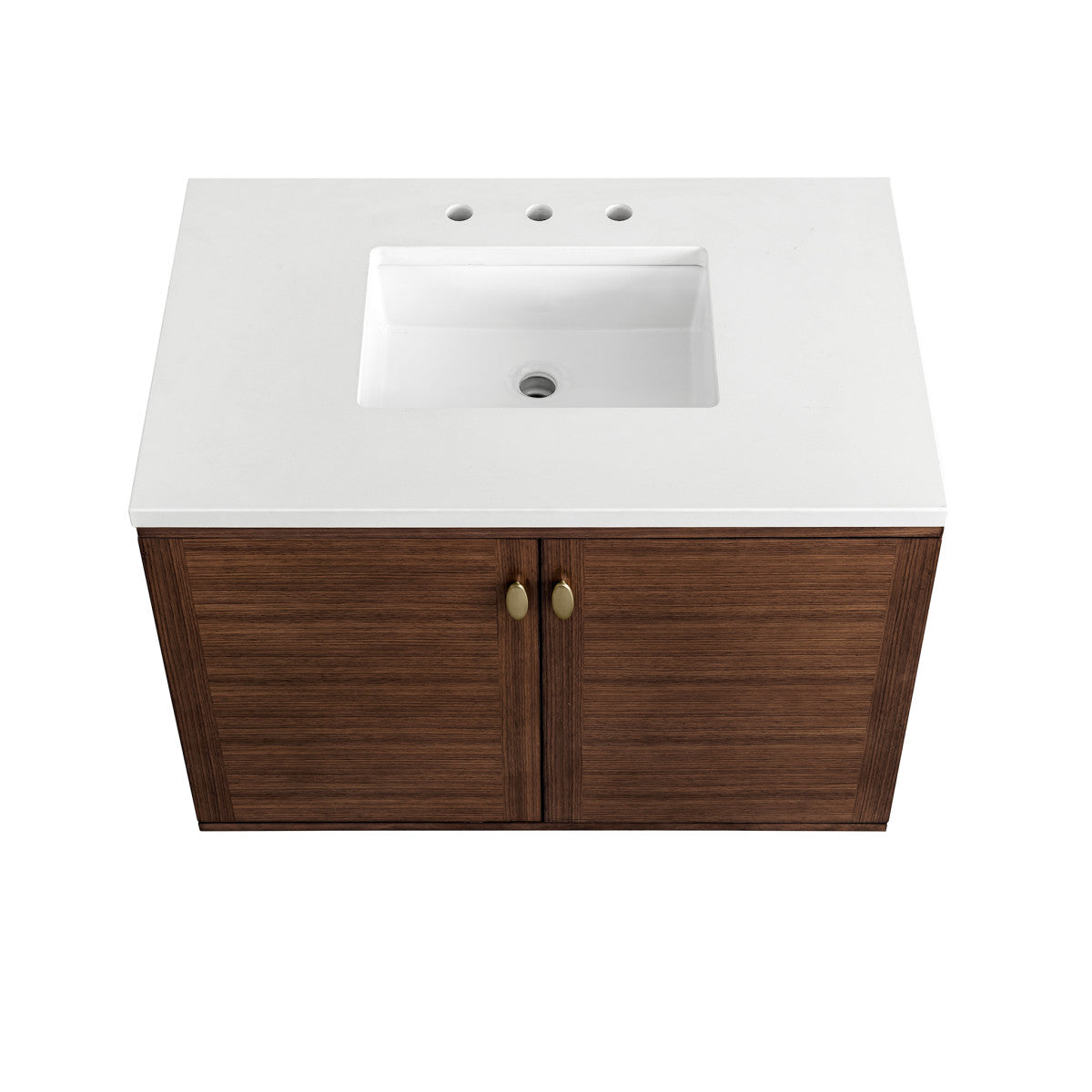 Amberly 36" Single Vanity Cabinet, Mid-Century Walnut