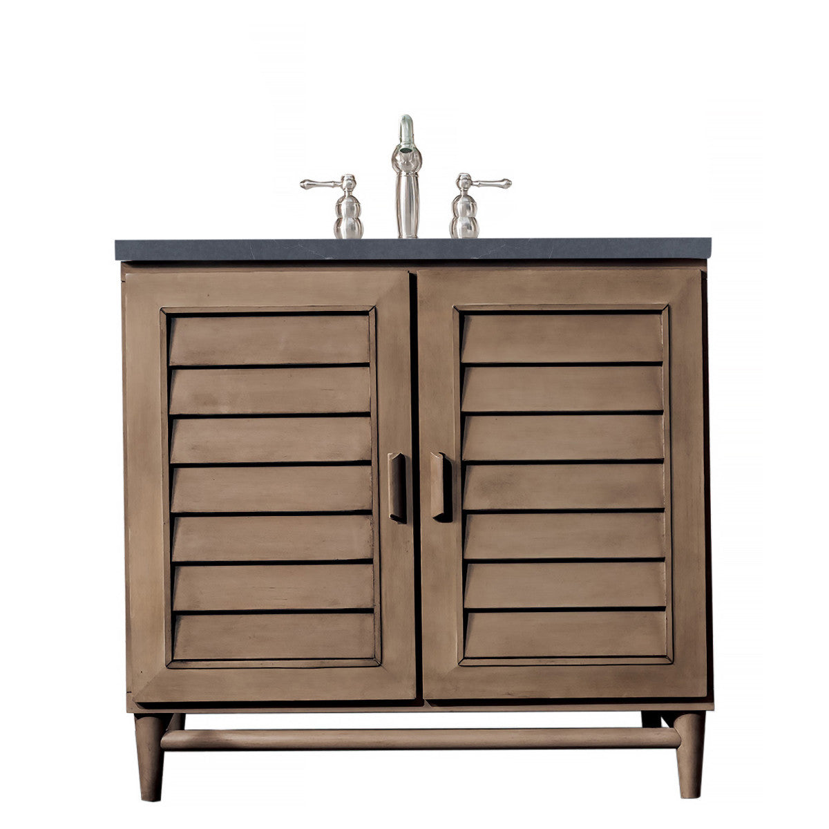 Portland 36" Single Vanity Cabinet, Whitewashed Walnut