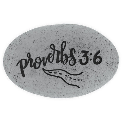 Proverb Stone - In All Your Ways Acknowledge Him and He Will Make Your Path Straight