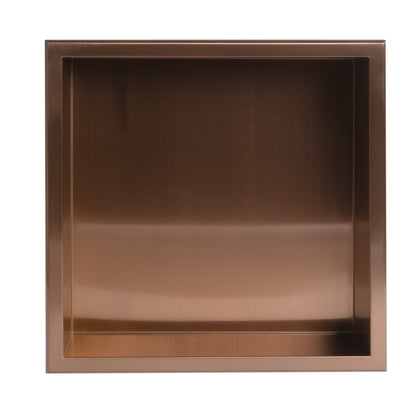 ALFI brand ABNP1616 16" x 16" Steel Square Single Shelf Shower Niche