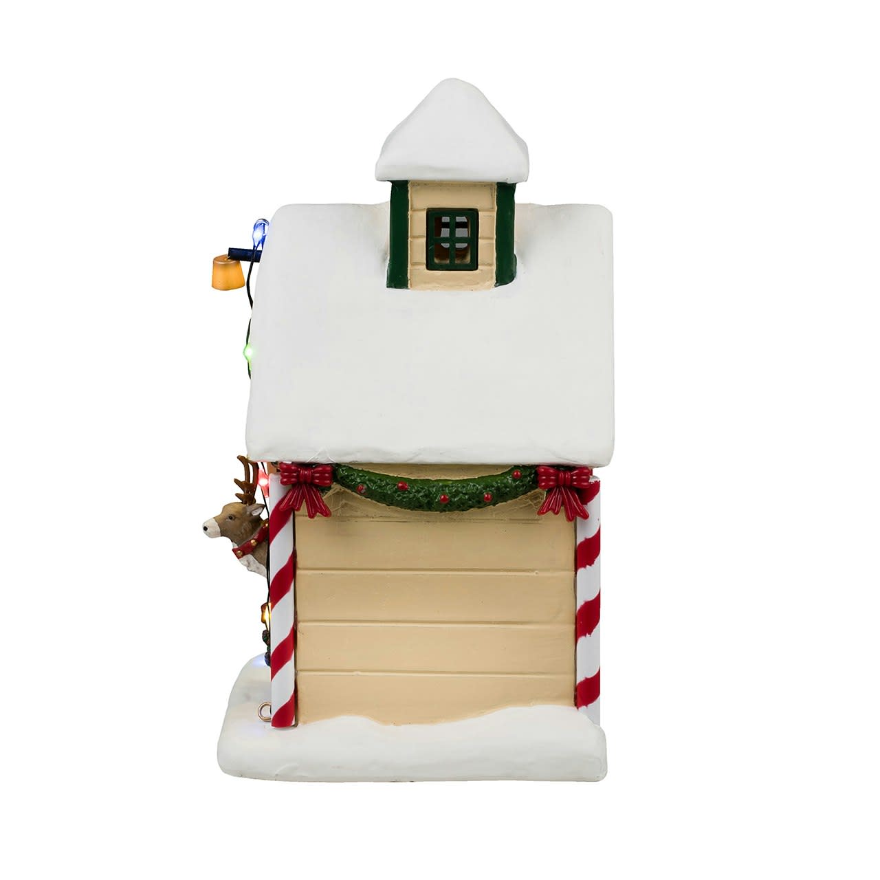 Decorative mailbox with festive decorations on a white background