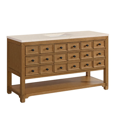 Malibu 60" Single Vanity Cabinet, Amber Birch
