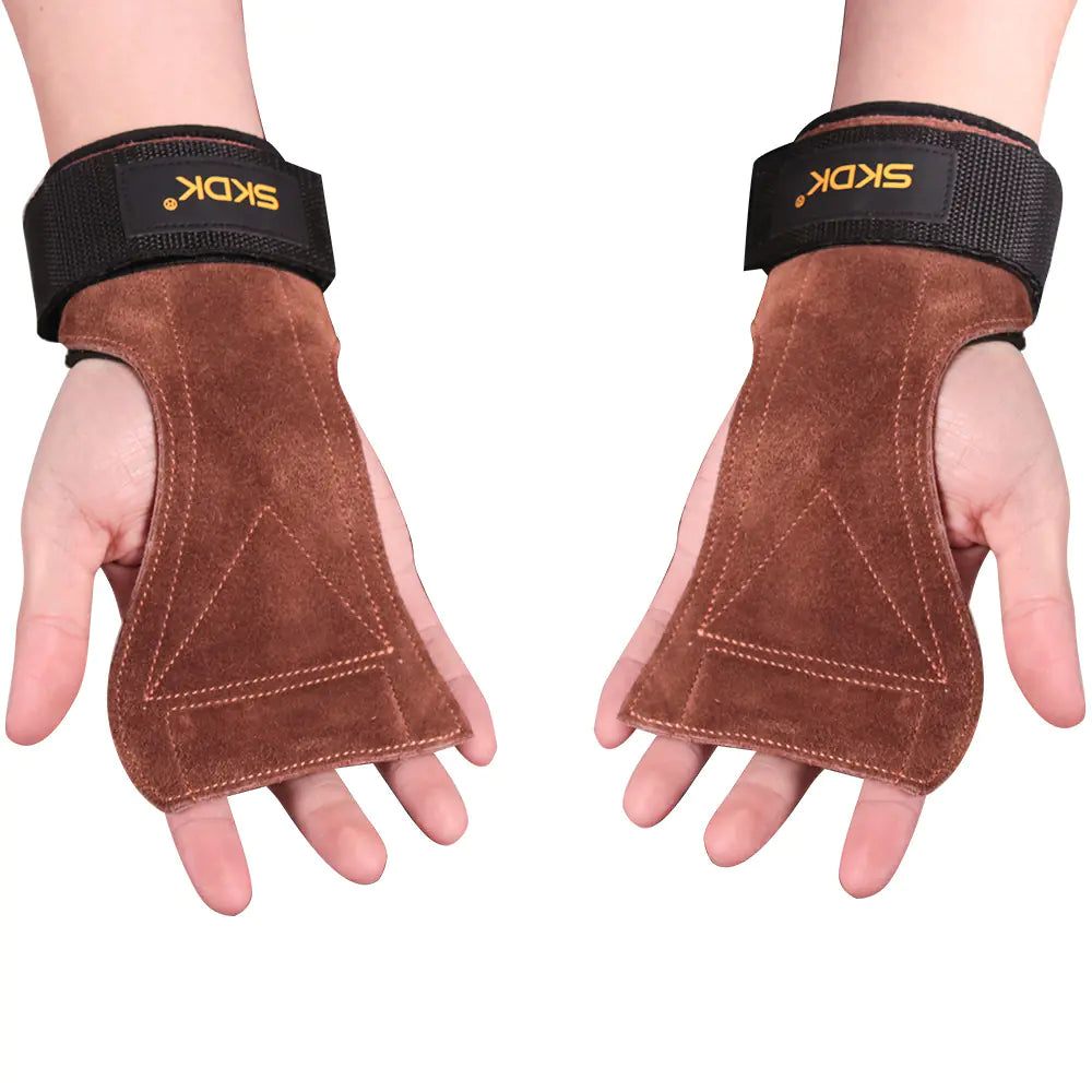 Leather Pull-Up Assist Straps for Gym Use