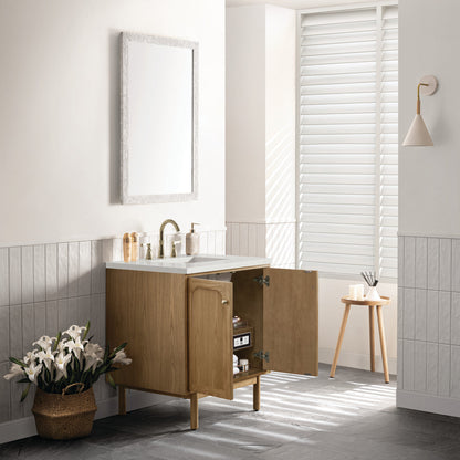 Laurent 30" Single Vanity Cabinet, Light Natural Oak