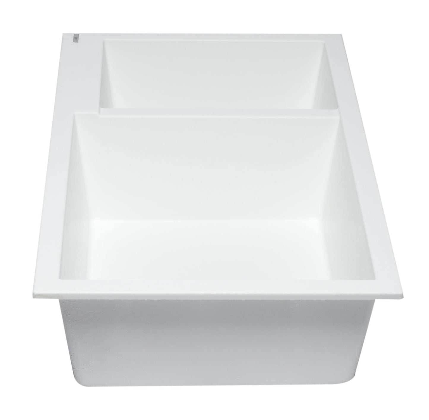 ALFI brand AB3319UM 34" Double Bowl Undermount Granite Composite Kitchen Sink