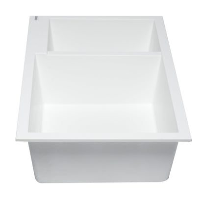 ALFI brand AB3319UM 34" Double Bowl Undermount Granite Composite Kitchen Sink