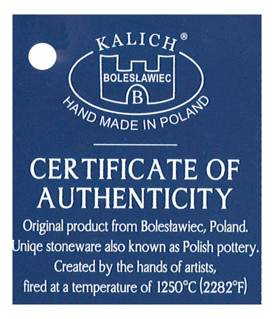 Polish Pottery Christmas Tree Luminary - Winter Wonderland Pattern