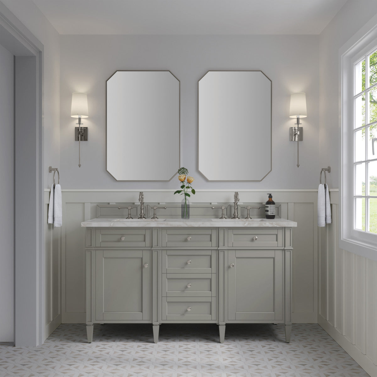 Brittany 60" Double Vanity Cabinet