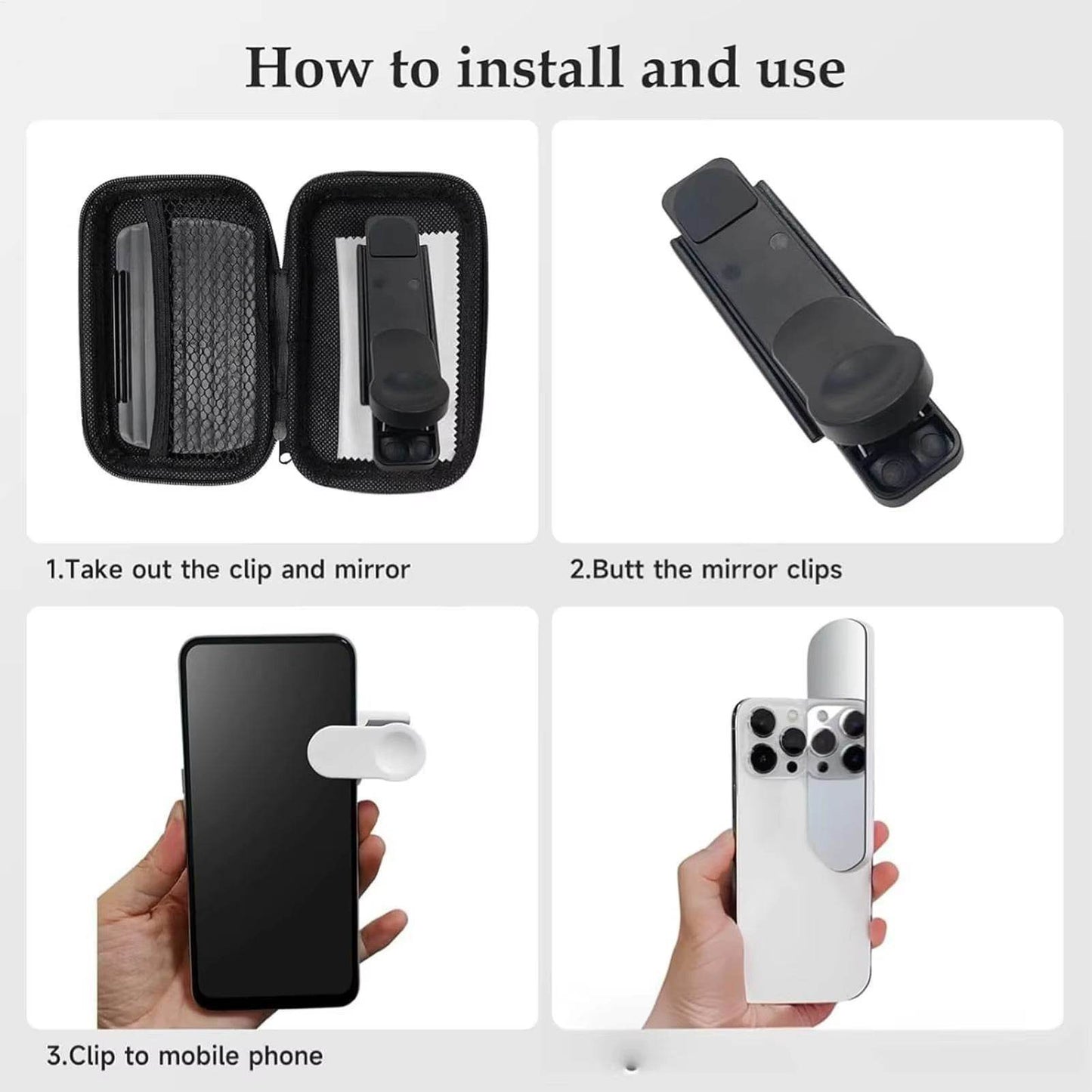 Smartphone Reflection Camera Clip Lens Kit for Photography