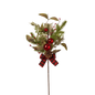 Pine & Berry Pick with Plaid Bow -