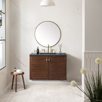 Amberly 36" Single Vanity Cabinet, Mid-Century Walnut