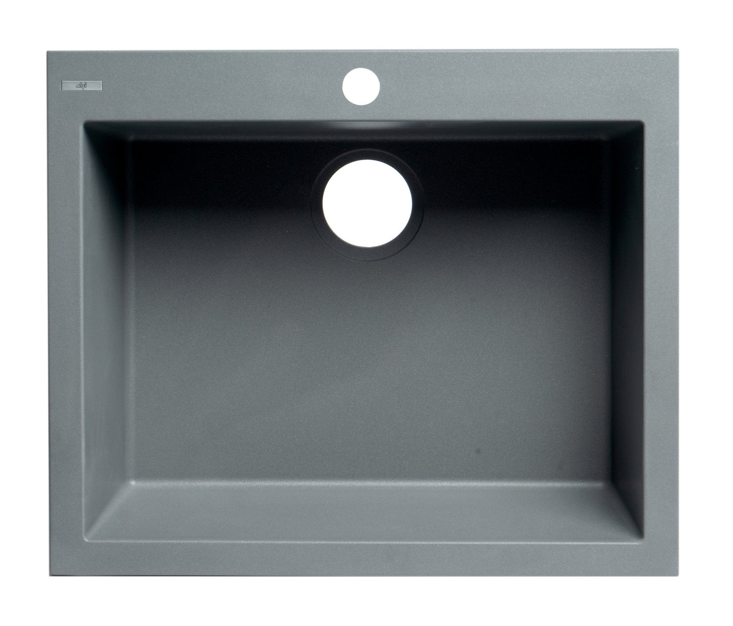 ALFI brand AB2420DI 24" Drop-In Single Bowl Granite Composite Kitchen Sink