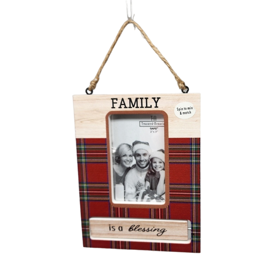 Spinning Frame Ornament - Family