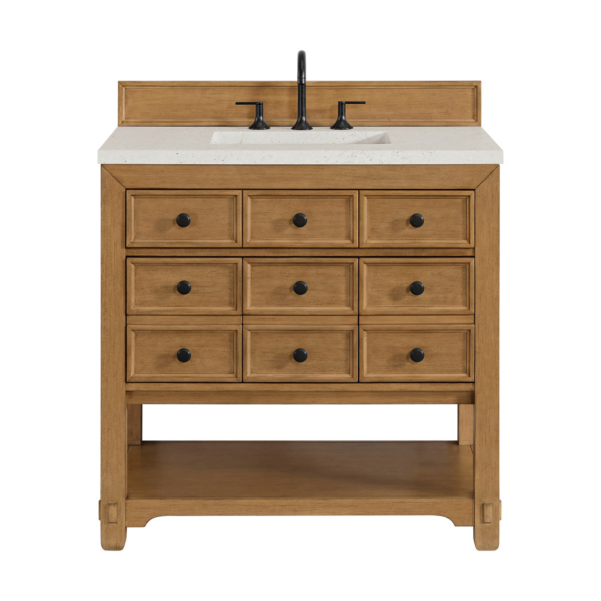 Malibu 36" Single Vanity Cabinet, Amber Birch