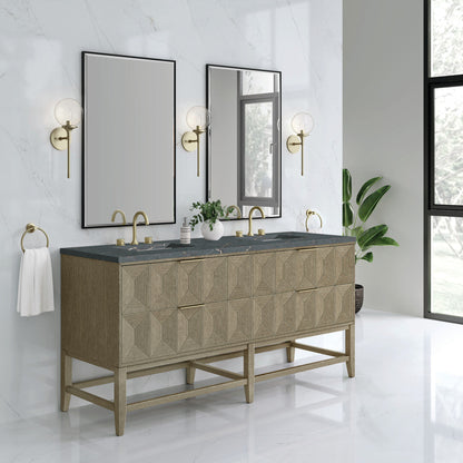 Emmeline 72" Double Vanity Cabinet, Pebble Oak