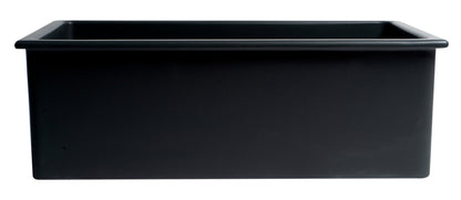 ALFI brand AB3018UD 30" x 18" Fireclay Undermount / Drop In Fireclay Kitchen Sink