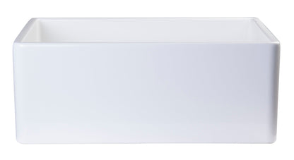 ALFI brand AB505 AB505-W White 26" Contemporary Smooth Apron Fireclay Farmhouse Kitchen Sink