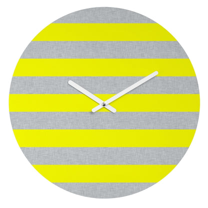 YELLOW LINES WALL CLOCK