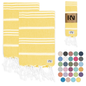 Istanbul Classic Turkish Hand Towel Set of 2 for Kitchen, Bath, Beach, Gym, and Yoga 17"x30"