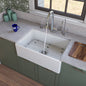 ALFI brand AB510 AB510-W White 30" Contemporary Smooth Apron Fireclay Farmhouse Kitchen Sink
