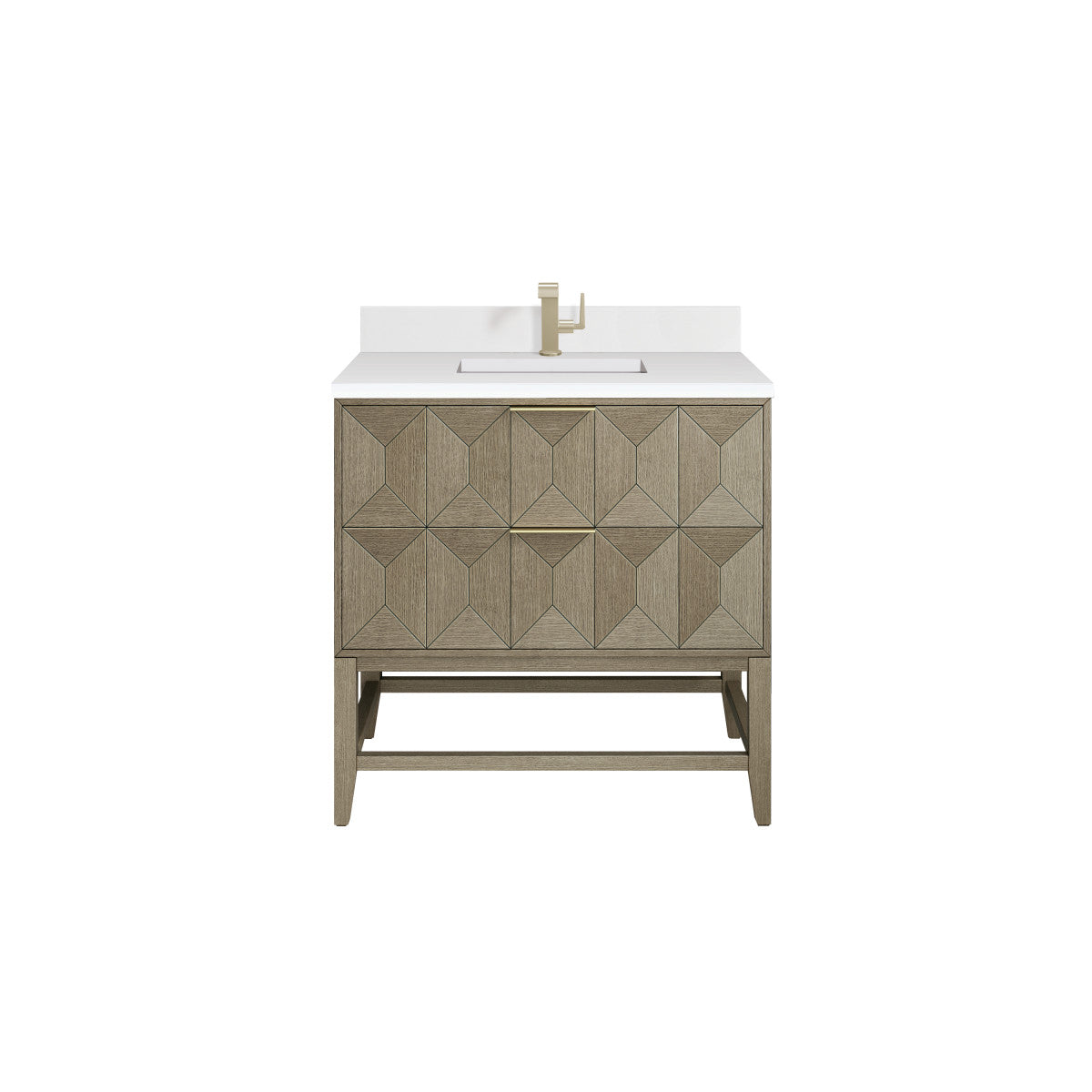 Emmeline 36" Single Vanity Cabinet, Pebble Oak