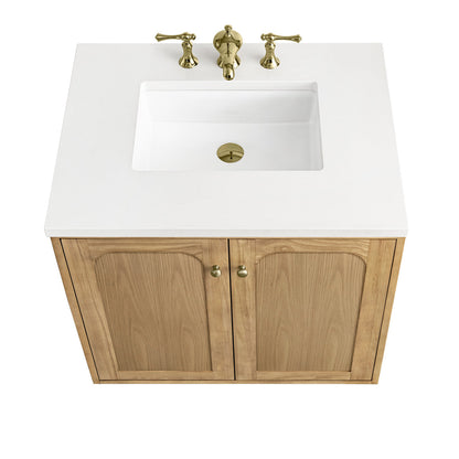 Laurent 30" Single Vanity Cabinet, Light Natural Oak