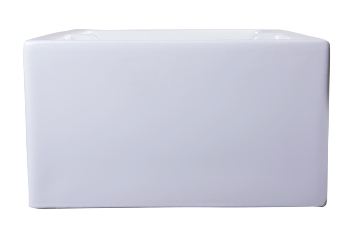ALFI brand AB3618ARCH Arched Apron Thick Wall Fireclay Double Bowl Farm Sink