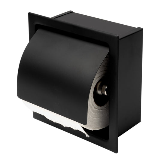 ALFI brand ABTPC77 Stainless Steel Recessed Toilet Paper Holder with Cover