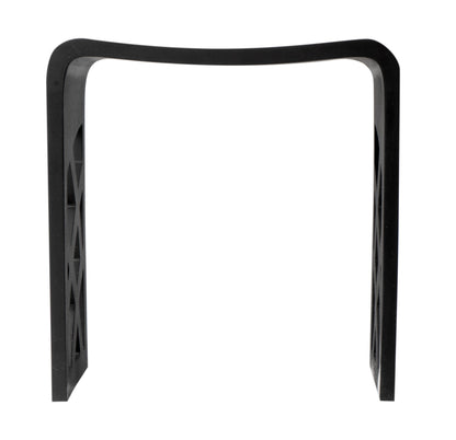 ALFI brand  ABST88BM Black Matte Solid Surface Resin Bathroom / Shower Stool