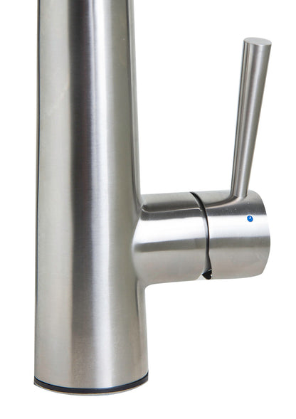 ALFI brand  AB2039S Solid Stainless Steel Commercial Spring Kitchen Faucet with Pull Down Shower Spray