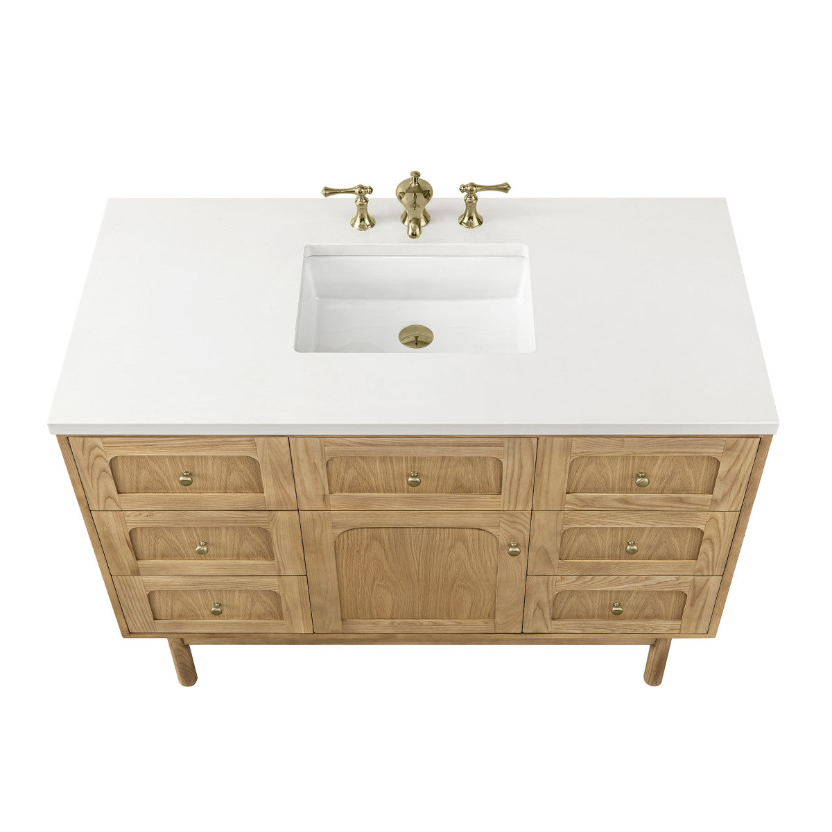 Laurent 48" Single Vanity Cabinet, Light Natural Oak