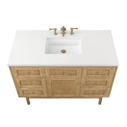 Laurent 48" Single Vanity Cabinet, Light Natural Oak
