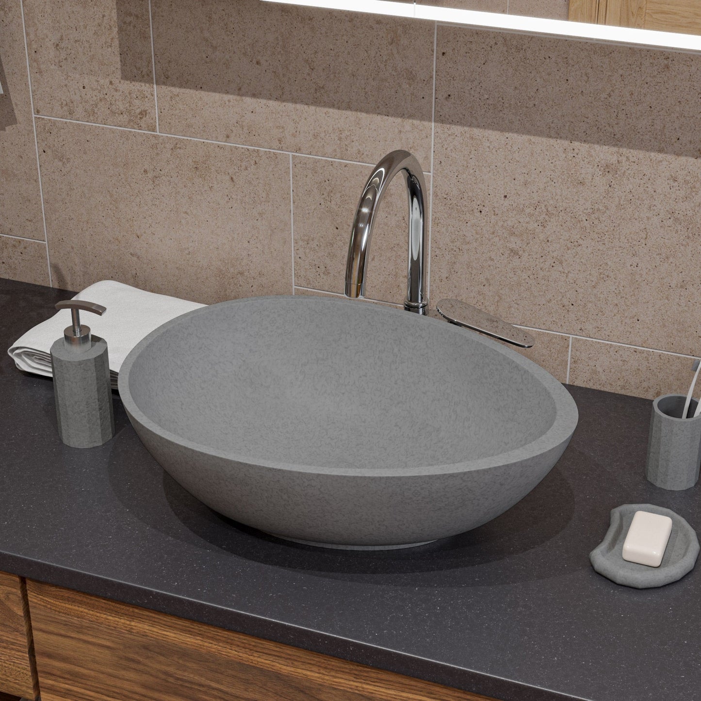 ALFI brand AB3600 Gooseneck Single Hole Bathroom Faucet