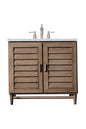 Portland 36" Single Vanity Cabinet, Whitewashed Walnut