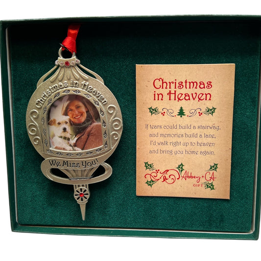 Christmas In Heaven Photo Frame Ornament