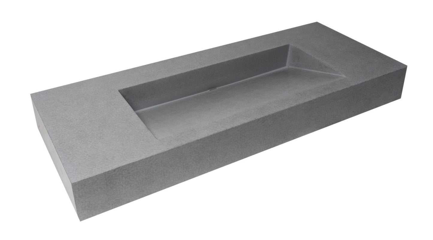 ALFI brand  ABCO48R 48" Solid Concrete Rectangular Countertop Sink
