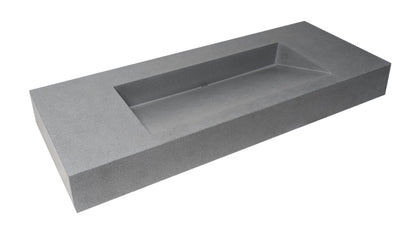 ALFI brand  ABCO48R 48" Solid Concrete Rectangular Countertop Sink