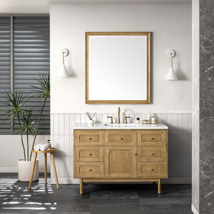 Laurent 48" Single Vanity Cabinet, Light Natural Oak