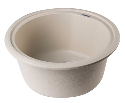 ALFI brand AB1717DI 17" Drop-In Round Granite Composite Kitchen Prep Sink