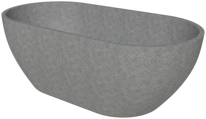 ALFI brand  ABCO59TUB 59" Solid Concrete Oval Freestanding Bathtub