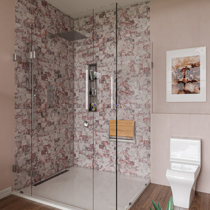 ALFI brand ABN0836 8 x 36 Vertical Triple Shelf Bath Shower Niche