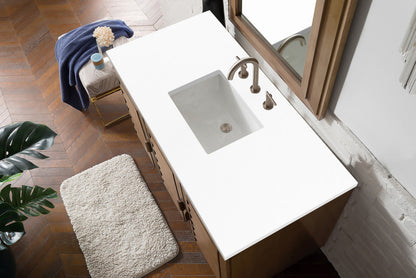 Portland 48" Single Vanity Cabinet, Whitewashed Walnut