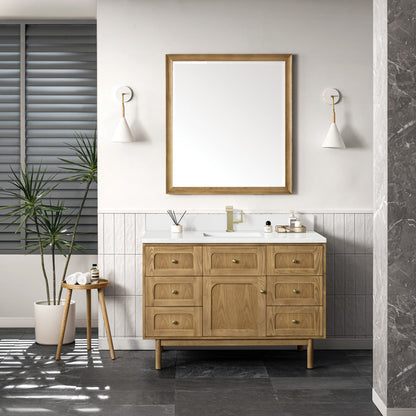 Laurent 48" Single Vanity Cabinet, Light Natural Oak