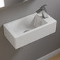 ALFI brand  ABC116 White 20" Small Rectangular Wall Mounted Ceramic Sink with Faucet Hole