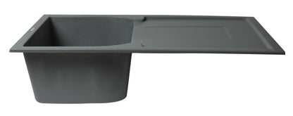 ALFI brand AB1620DI 34" Single Bowl Granite Composite Kitchen Sink with Drainboard